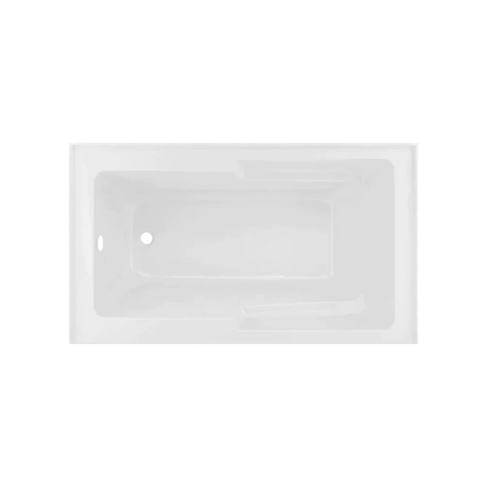 Voltaire 48 x 30" Right-Hand Drain Alcove Integrated Armrest Bathtub with Apron.