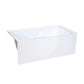 Voltaire 60" X 30" Left-Hand Drain Alcove Bathtub with Apron in Bisque