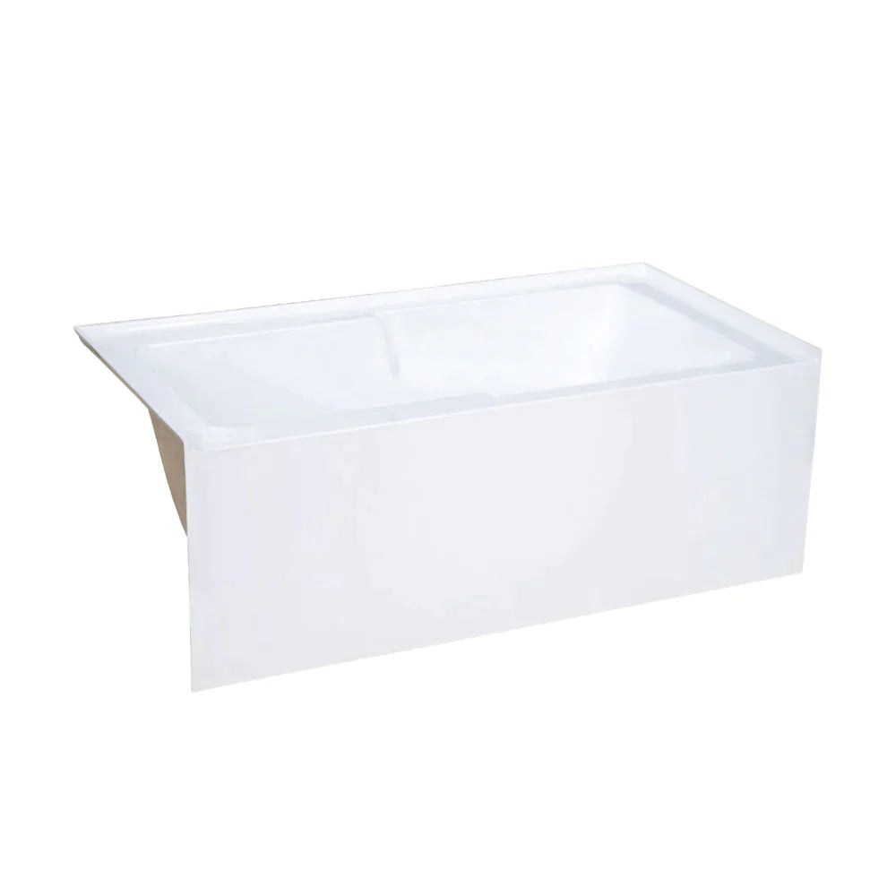 Voltaire 60" X 30" Left-Hand Drain Alcove Bathtub with Apron in Bisque