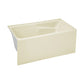 Voltaire 54" X 30" Left-Hand Drain Alcove Bathtub with Apron in Bisque