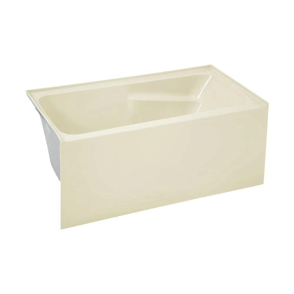 Voltaire 54" X 30" Right-Hand Drain Alcove Bathtub with Apron in Bisque