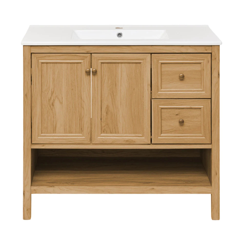 Château 36" Bathroom Vanity in Natural Oak