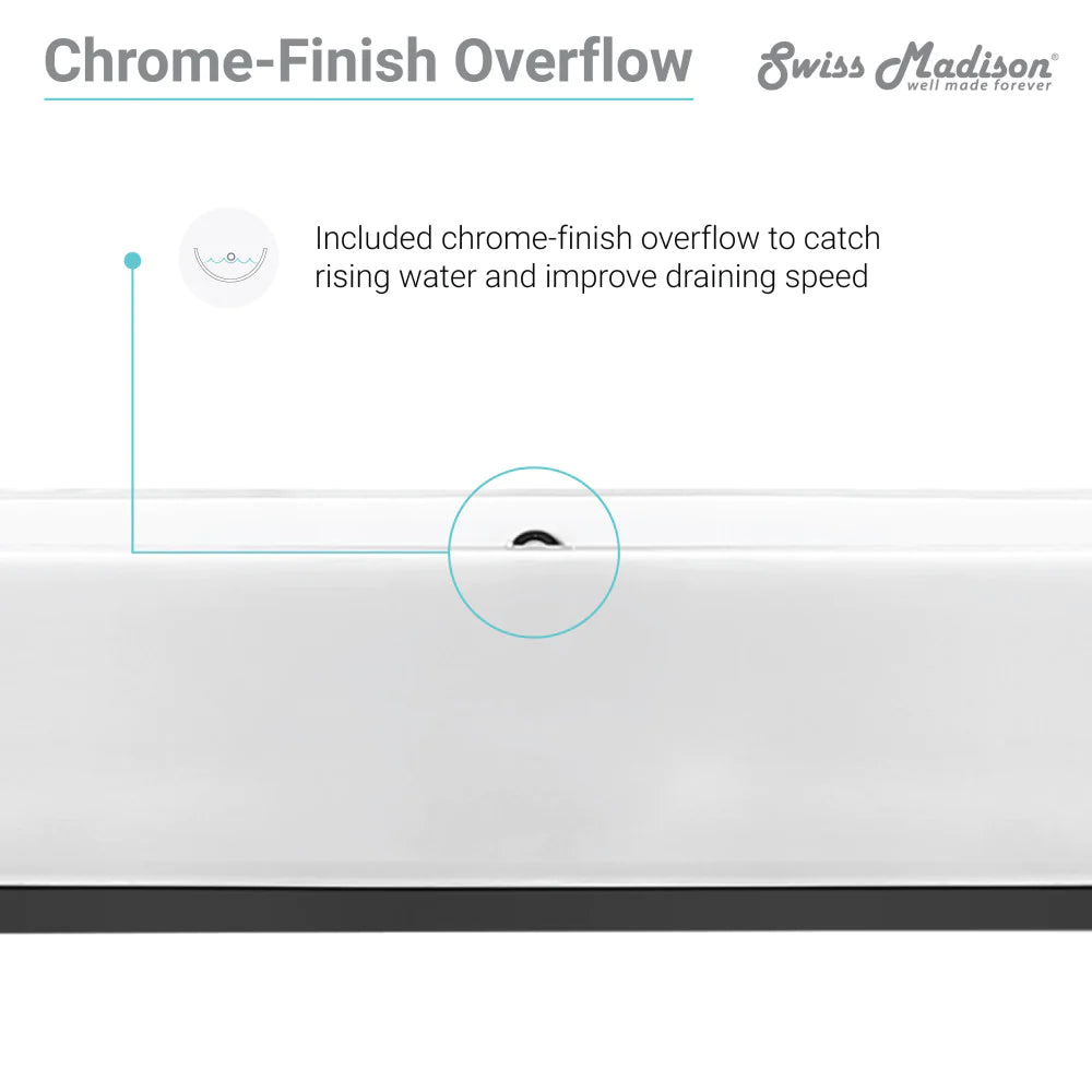 Pierre 40 Single, Freestanding, Open Shelf, Matte Black Metal Frame Bathroom Vanity