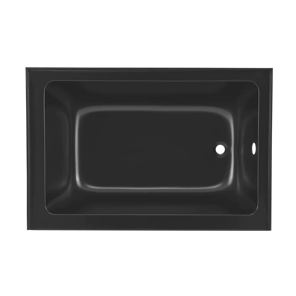 Voltaire 48" X 32" Left-Hand Drain Alcove Bathtub with Apron in Matte Black