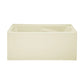 Voltaire 54" X 30" Right-Hand Drain Alcove Bathtub with Apron in Bisque