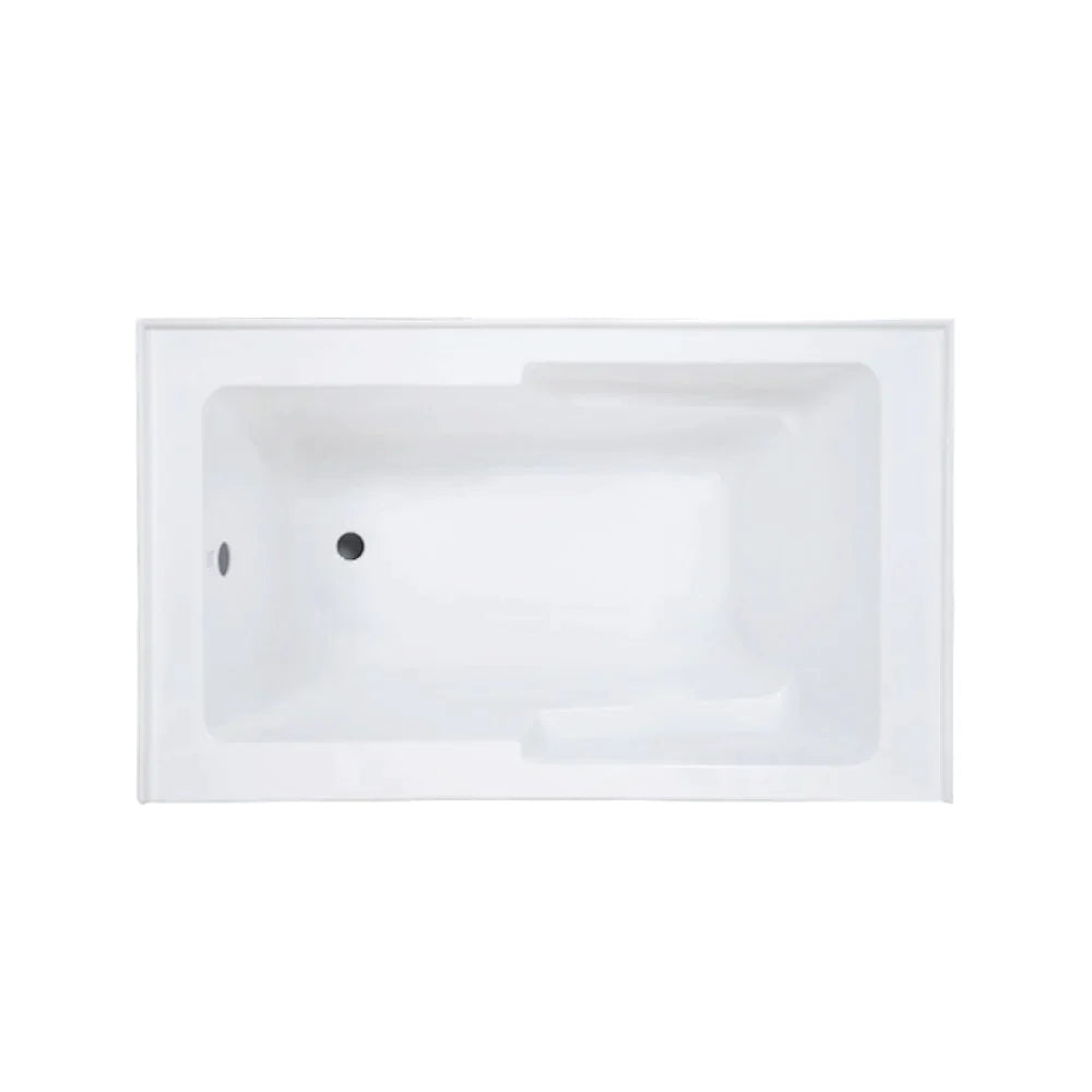Voltaire 54" X 30" Left-Hand Drain Alcove Bathtub with Apron in Matte Black