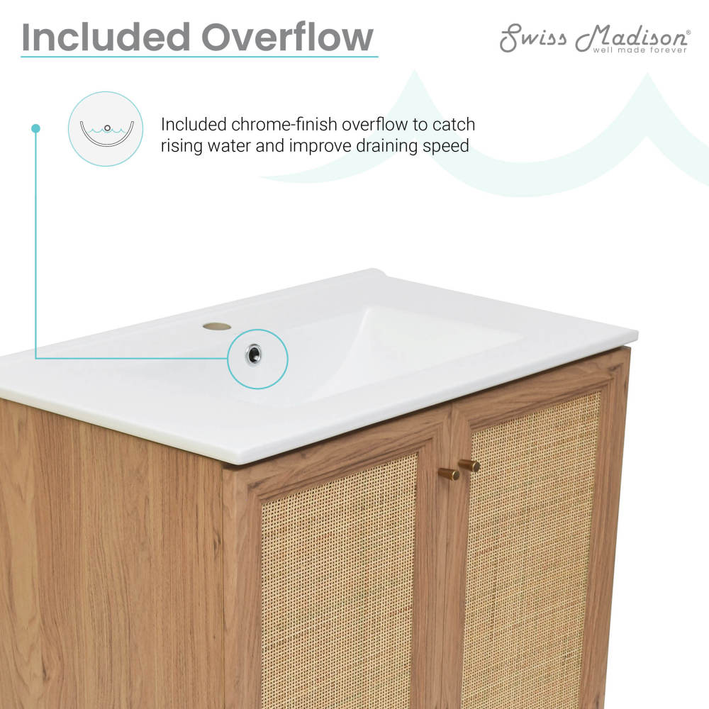 Classé 30" Bathroom Vanity in Oak