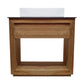 Rennes 36" Reclaimed Wood Vanity in Walnut with Slate Countertop and Single Hole Vessel Sink