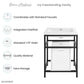Ivy 24" Freestanding Bathroom Vanity in Glossy White with Matte Black Frame